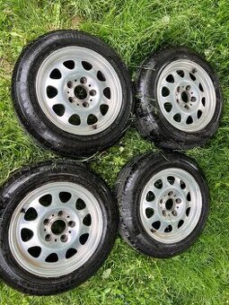 Alu disky 5x120 r15 s letním pneu BMW e36