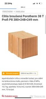 Porotherm cihly a překlady -50%