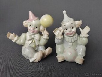 Porcelánová vintage sběratelská figurka soška klauna/šaška