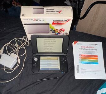 Nintendo 3DS XL + Mario Kart 7 + nabíječka + originál balení