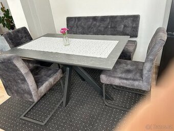 jidelni stůl židle 4ks plus lavice - 1