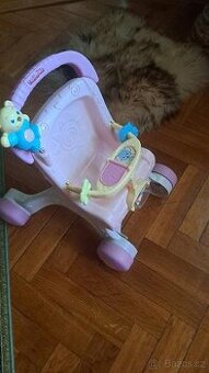 Chodítko - kočárek Fisher Price pro děti růžové