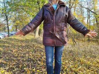 Kožená zimní bunda