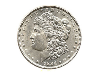 Stříbro 1 Morgan Dollar 1884 Spojené státy americké USA Ag