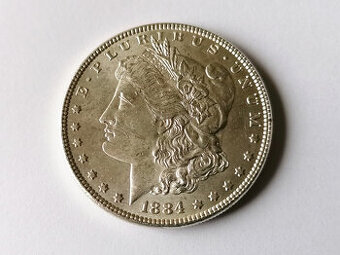 Stříbro 1 Morgan Dollar 1884 Spojené státy americké USA Ag