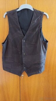 Pánská kožená vesta