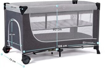 Kinderkraft Leody cestovní postýlka