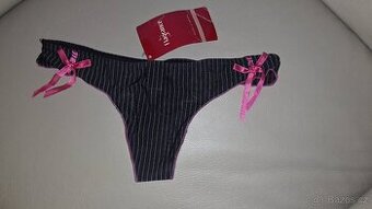NOVÉ Černé kalhotky-tanga Flagrance vel. S