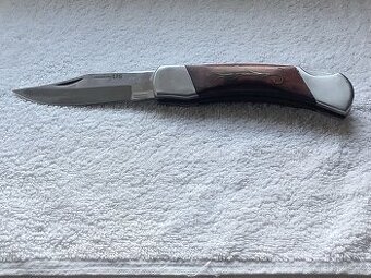 Lovecký zavírací nůž + kožené pouzdro