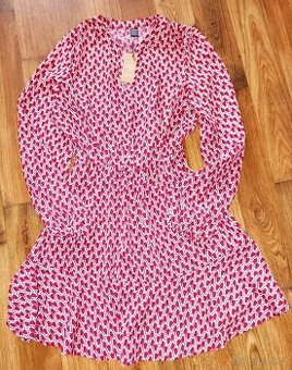 NOVÉ SLUŠIVÉ BÍLO-ČERVENÉ ŠATY - SHEIN - VEL.M====