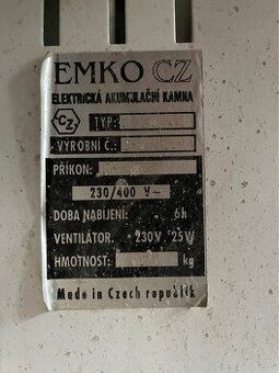 Akumulační kamna EMKO