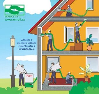 Foukaná izolace tepelná - akustická Praha - okolí