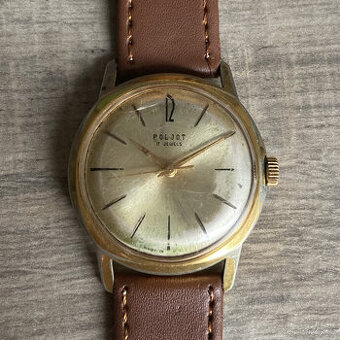 Pozlacené hodinky POLJOT (Au 20) – 17 Jewels, SSSR
