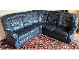 Luxusní rohová kožená sedací souprava, 2592