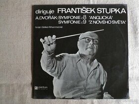 2 LP A.Dvořák Symfonie č.8, 9, diruiguje F. Stupka
