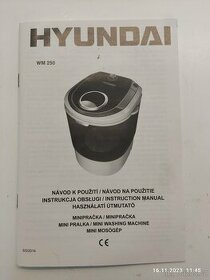 Pračka na chatu Hyundai