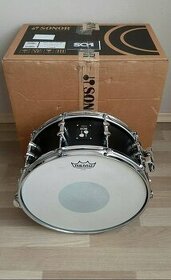 Prodám nový snare Sonor SQ1-14"x6,5, GT black,(P.C.17800,-) - 1