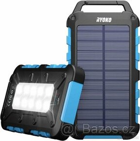 Solární Power Bank 10 LED 20000mAh Ryoko- Nová