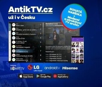 AntikTV voucher 12 měsíců IPTV sledovaniTV LepsiTv oneplay