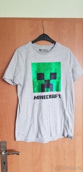 tričko Minecraft s hravým měnícím obrázkem-flitry