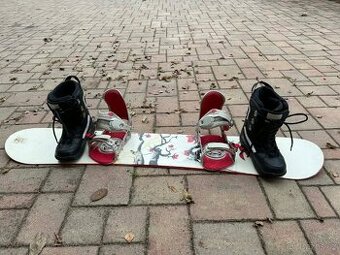 Dámský snowboard komplet 144cm + 40EU