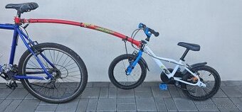 dětské 16" kolo btwin s tyčí pro taháni za kolem