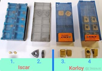 Plátky Iscar a Korloy- různé druhy