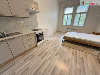 Pronájem bytu 1+kk 28 m2 P5 Smíchov po rekonstrukci cihla ne