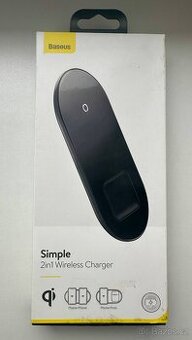 Baseus 2v1 Qi bezdrátová nabíječka 15W