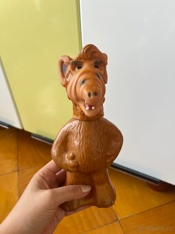 Retro gumová, plastová, hračka, šamponová láhev - ALF