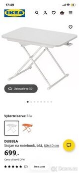 Ikea stolek na notebook DUBBLA