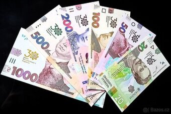 Sada pamětních bankovek Ukrajiny 20 - 1000 Hřiven
