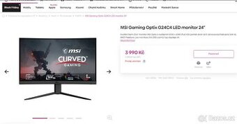 MSI Gaming Optix G24C4 LED monitor 24"