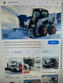 Frézu na sníh Bobcat, JCB,Locust, Cat.Smykový nakladač