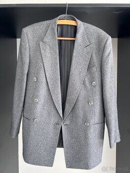 Pánský vlněný oblek - šedý, velikost 46