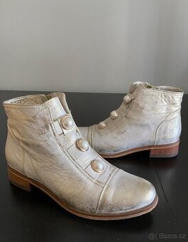 Kotníkové kožené boty zn.Wojas