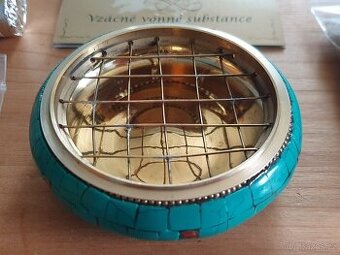 Mosazná miska s Tyrkysem, Korálem a Lapis Lazuli plus zdarma