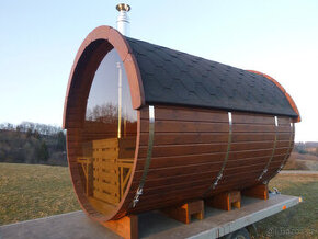 Sauna Marivox, venkovní finská sauna, barelová sauna