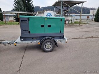 Atlas Copco QAS40 40kVA, dieselovy jednonápravový generátor,