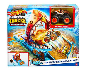 Hot Wheels Monster Trucks Závod o poklad TIGER SHARK - 1