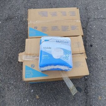 Prodám 8 balení.plen zn. MOLI CARE, vel. L