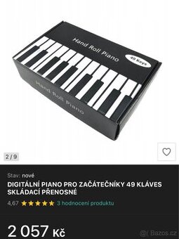 Piano 49 klaves rolovaci