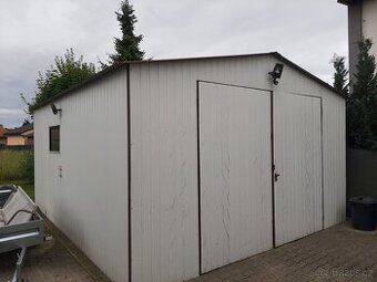 Prodám z důvodu stěhování - plechovou garáž - sklad 6 x5x 3