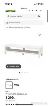 TV stolek IKEA Lack bílý