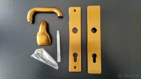 Bezpečnostní kování SICURA klika/koule bronz, široký štítek