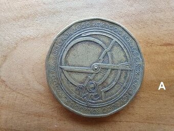 Unikátní mince 20 Kč dvacet korun 2000 milénium svatý Václav