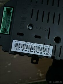 Panel pristroju škoda Fabia 1, 6Y0920870D KD0