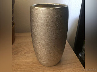 Stříbrná Keramická Váza 9cm x 19cm