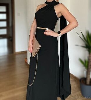 Nádherné, černé, dlouhé, elegantní šaty