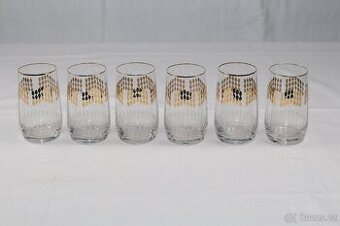 Skleničky na pivo/limo retro pozlacené #2